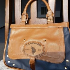 US Polo Assn. Tan satchel handbag bag purse